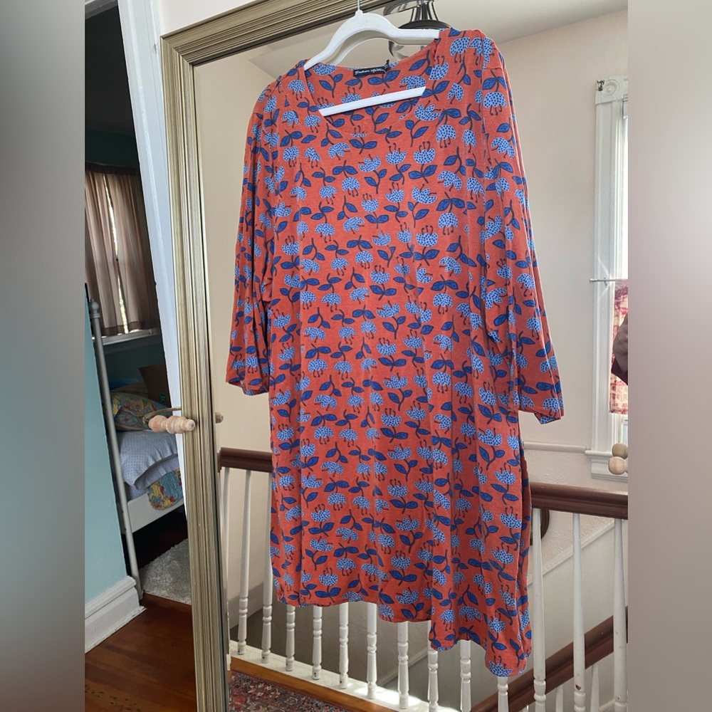 Gudrun Sjoden XXL tunic orange and blue